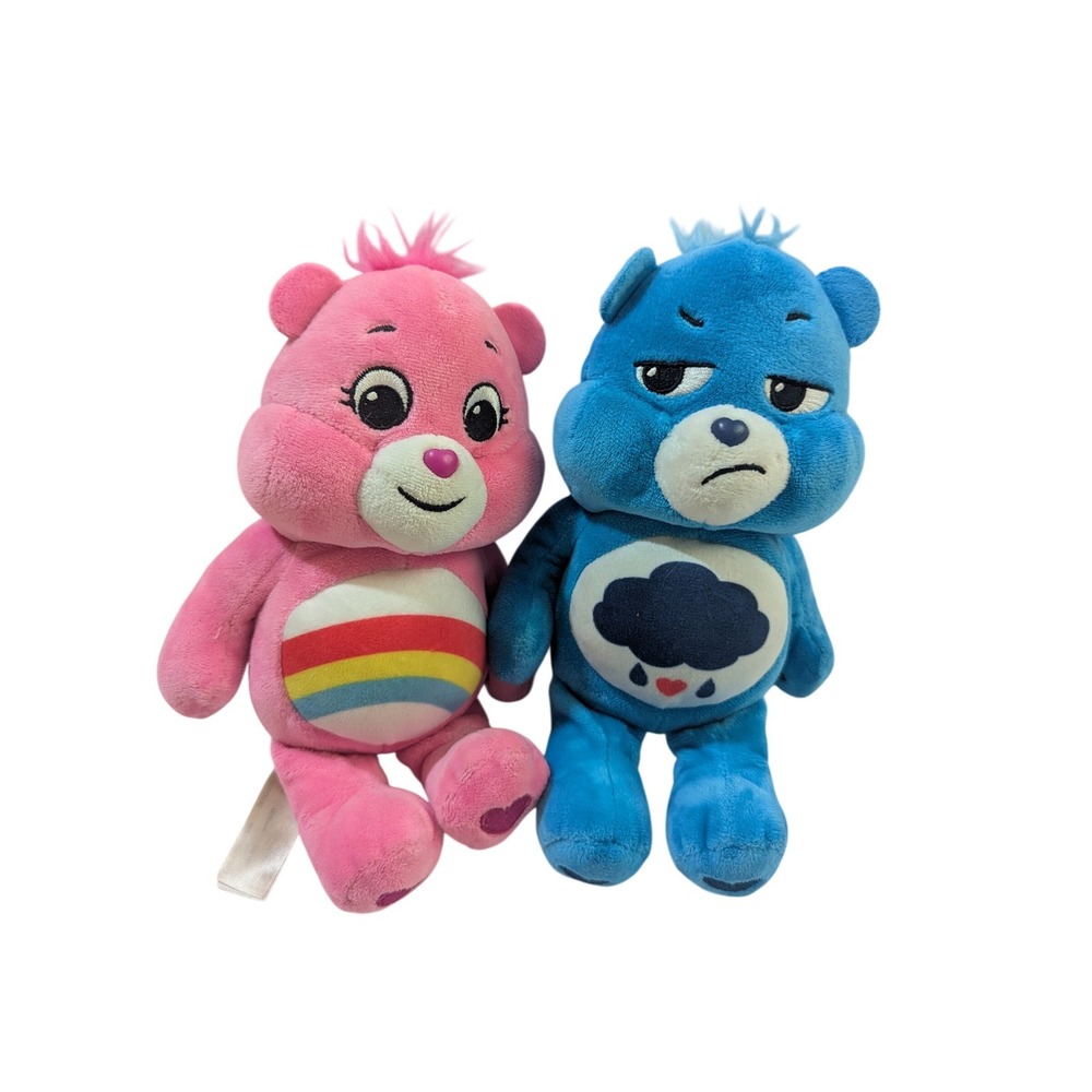 Care Bears Cheer Bear Grumpy Bear Plush Stuffed Animal Set 9 Inch Basic Fun 2020